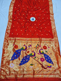 Single Muniya Pure Paithani - 100 % Pure Silk & Handwoven saree