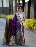 Shankari Paithani Dupatta - Golden Zari Weaving NB24  F