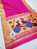 Triple Muniya Paithani - 100 % Natural Silk & Handmade saree