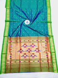 Double Pallu Paithani - 100 % Pure Silk Handloom Saree DPP1 A15