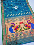 Fancy pallu Paithani - 100 % Natural Silk & Handmade saree