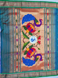 Fancy pallu Paithani - 100 % Natural Silk & Handmade saree