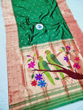Triple Muniya Paithani - 100 % Natural Silk & Handmade saree