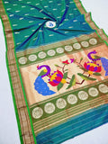 Fancy pallu Paithani - 100 % Natural Silk & Handmade saree