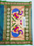 Fancy pallu Paithani - 100 % Natural Silk & Handmade saree