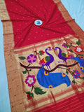 Triple Muniya Paithani - 100 % Natural Silk & Handmade saree