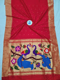 Triple Muniya Paithani - 100 % Natural Silk & Handmade saree