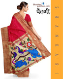 Triple Muniya Paithani - 100 % Natural Silk & Handmade saree