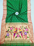 Triple Muniya Paithani - 100 % Natural Silk & Handmade saree