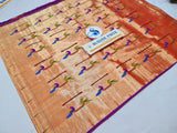 Paithani Blouse Piece - 100 % Natural Silk + zari & Handmade- Pre-booking only