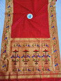 Mor Popat Brocket Paithani Sarees With Blouse Piece - 100 % Natural Silk & Handmade saree