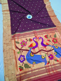 Triple Muniya Paithani - 100 % Natural Silk & Handmade saree
