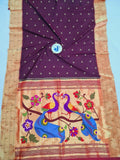 Triple Muniya Paithani - 100 % Natural Silk & Handmade saree