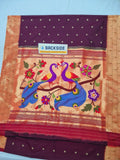 Triple Muniya Paithani - 100 % Natural Silk & Handmade saree