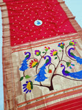 Single Muniya Fancy Pallu Paithani - 100 % Pure Silk & Handmade saree