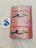 Silver Colour Paithani Blouse Piece- Red Silver Zari fabric- 1 Meter PF1 B