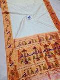 Mor Popat Brocket Pure Paithani Saree - 100 % Pure Silk & Handmade saree
