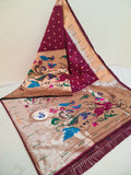 Hiran Big Border Paithani Saree Super Soft- MB2 A (Zari)