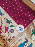 Hiran Big Border Paithani Saree Super Soft- MB2 A (Zari)