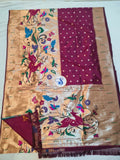 Hiran Big Border Paithani Saree Super Soft- MB2 A (Zari)
