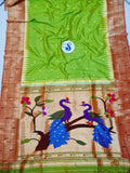 Triple Muniya Paithani - 100 % Pure Silk & Handmade saree