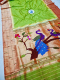 Triple Muniya Paithani - 100 % Pure Silk & Handmade saree