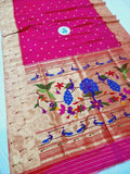 Triple Muniya Paithani - 100 % Natural Silk & Handmade saree