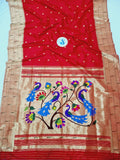Triple Muniya Paithani - 100 % Natural Silk & Handmade saree