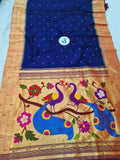 Triple Muniya Paithani - 100 % Natural Silk & Handmade saree