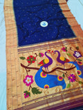 Triple Muniya Paithani - 100 % Natural Silk & Handmade saree