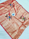 Paithani Blouse Piece - 100 % Natural Silk + zari & Handmade PPB1 A