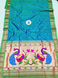 Fancy pallu Paithani - 100 % Natural Silk & Handmade saree
