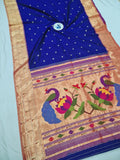 Triple Muniya Paithani - 100 % Natural Silk & Handmade saree