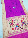 Triple Muniya Paithani - 100 % Natural Silk & Handmade saree