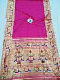 Mor Popat Brocket Pure Paithani Saree - 100 % Pure Silk & Handmade saree