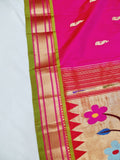 Fancy pallu Paithani - 100 % Natural Silk & Handmade saree