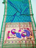 Fancy pallu Paithani - 100 % Natural Silk & Handmade saree