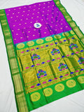 Maharani Pallu Paithani Saree - 100 % Pure Silk & Handloom DM1 H
