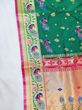 Embroidery Pallu Semi Paithani Saree- PC9 C