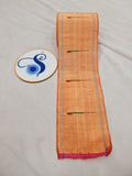 Single Muniya Border - Pure Silk & Zari weaving 1M - 100% Handwoven