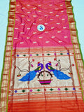 Fancy pallu Paithani- 100 % Natural Silk & Handmade saree