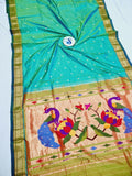 Fancy pallu Paithani- 100 % Natural Silk & Handmade saree