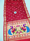 Fancy pallu Paithani - 100 % Natural Silk & Handmade saree