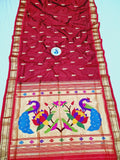 Fancy pallu Paithani - 100 % Natural Silk & Handmade saree