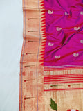 Single Muniya Fancy Pallu Paithani - 100 % Natural Silk & Handmade saree