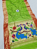 Triple Muniya Paithani - 100 % Natural Silk & Handmade saree