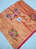 Paithani Blouse Piece - 100 % Natural Silk + zari & Handmade PPB1 M