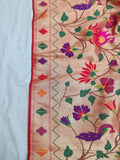 Paithani Blouse Piece- Red Golden Zari fabric- 1 Meter PF1 K