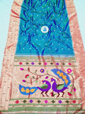 Triple Muniya Paithani - 100 % Natural Silk & Handmade saree