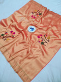 Paithani Blouse Piece - Red & Golden Zari -1 Meter PZF1 P